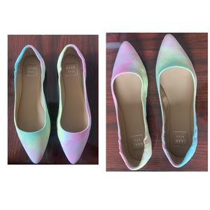 Kaari Blue Tie Dye Flats size 9